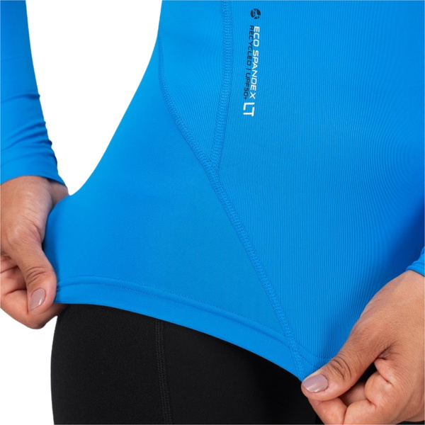 2026 Zhik Dame Eco Spandex LT Langærmet Baselayer Top DTP-0163-W-CYA - Cyan